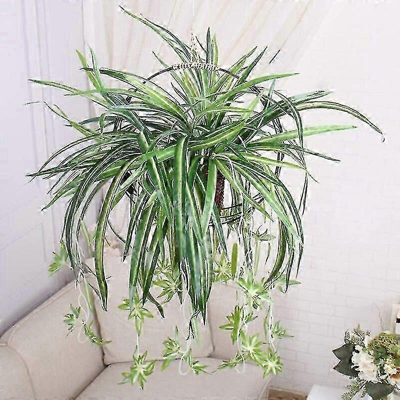 Artificial Chlorophytum Artificial Ivy Hanging Realistic Green Leaves Wall Hanging For Home Garden Office Porch Wedding Decor