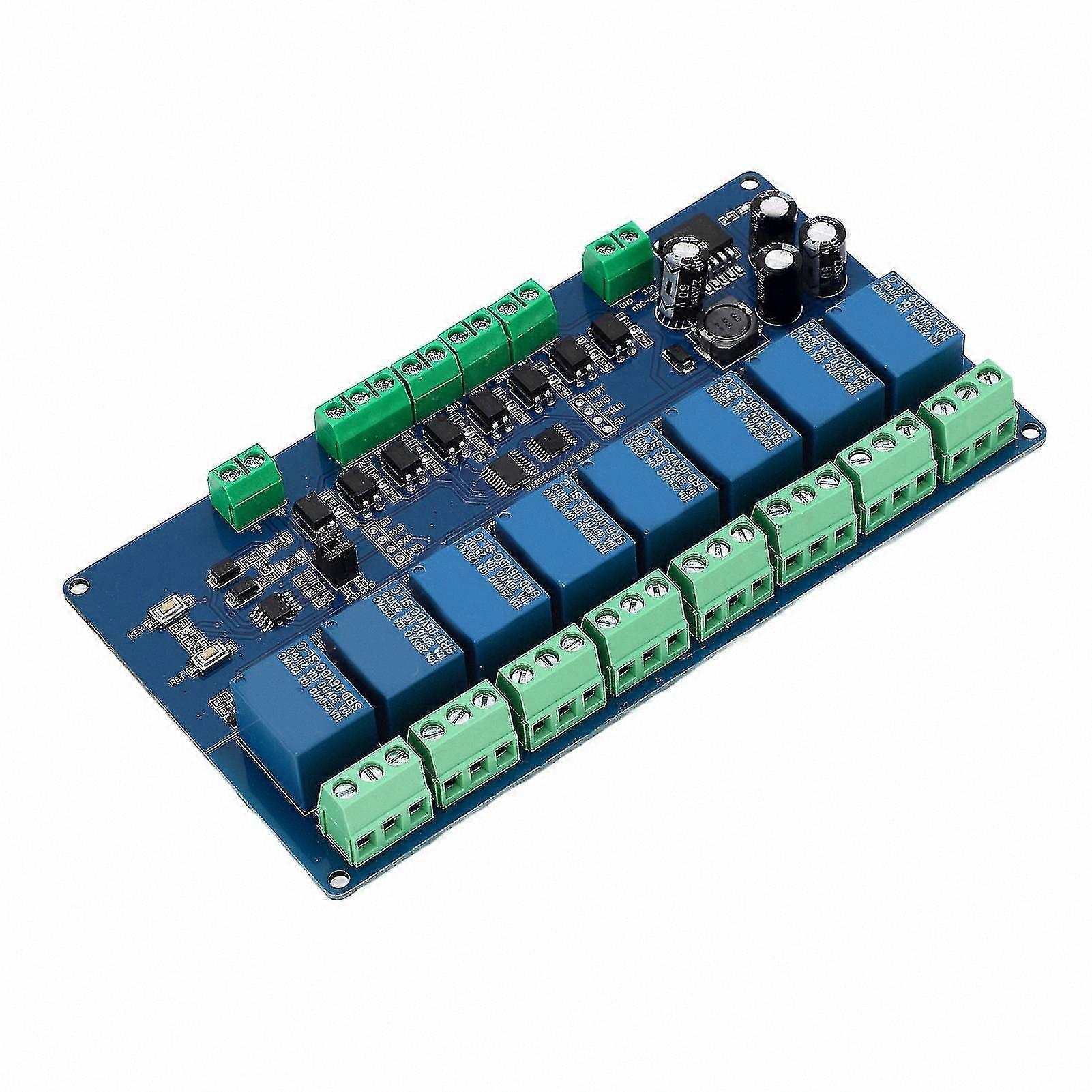 8-Channel Relay Module with 8 Input/Output Ports, High-Quality DC7-24V Relay Board for Industrial Applications