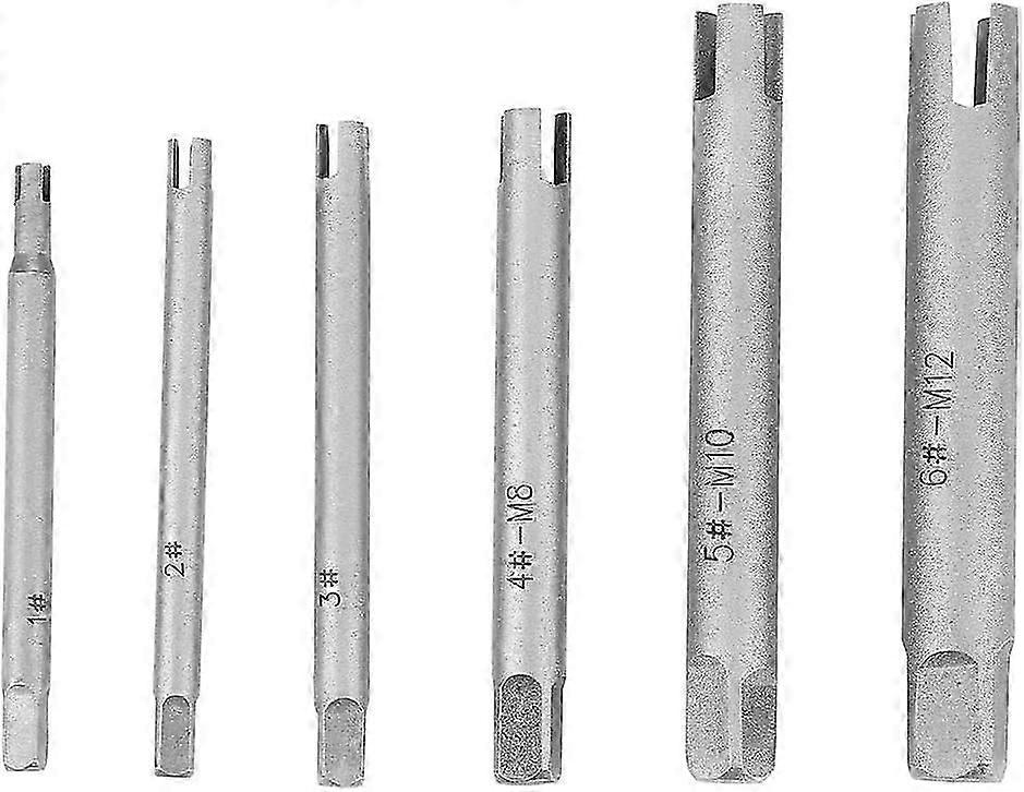 Tap Extractor - Steel Broken Head Tap Extractor Stripped Screw Tap Extractor Set(6 sets) GROOFOO