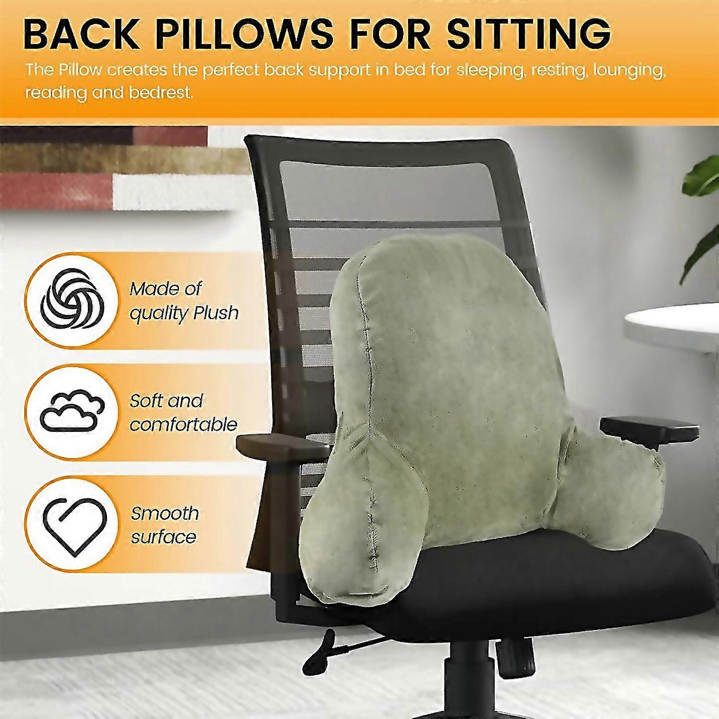 For Sofa Cushion Back Pillow Bed Plush Big Backrest Reading Rest Pillow Lumbar Support Chair Cushion