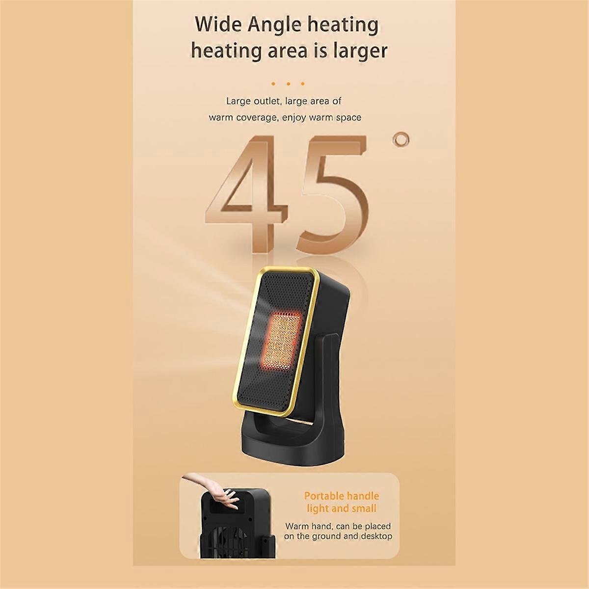 Space Heater, Desk Heater with 900W, EU Plug