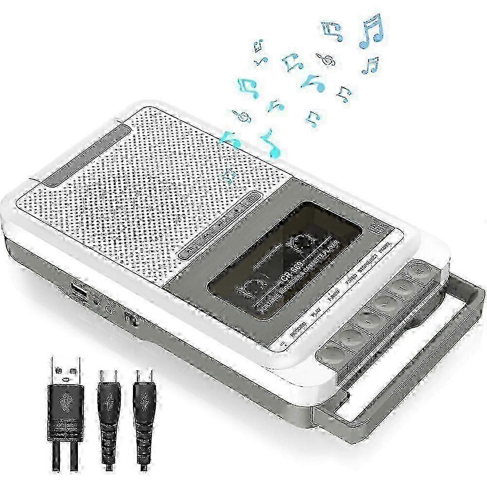 محول مسجل مشغل الكاسيت ، التسجيل إلى بطاقة كاسيت / USB / SD عبر الميكروفون ، تحويل الكاسيت المحمول إلى موسيقى MP3 عبر USB / SZRH