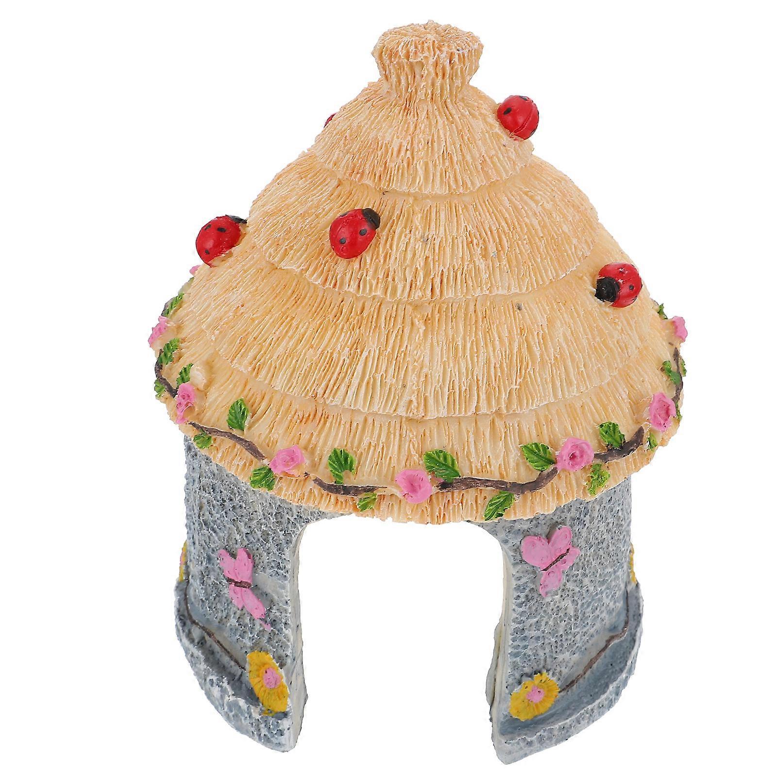 Reptile Box Decoration Resin Pet Hideout for Aquarium Landscaping