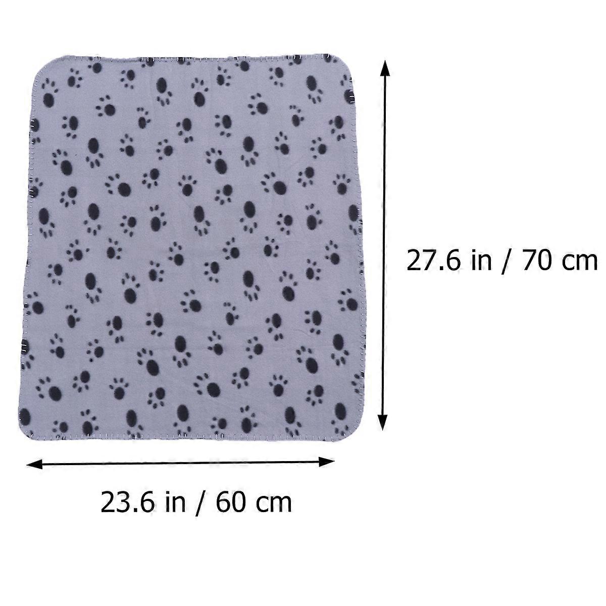 Pets Blanket Dog Claw Print for Pets Use Grey Comfortable Warm