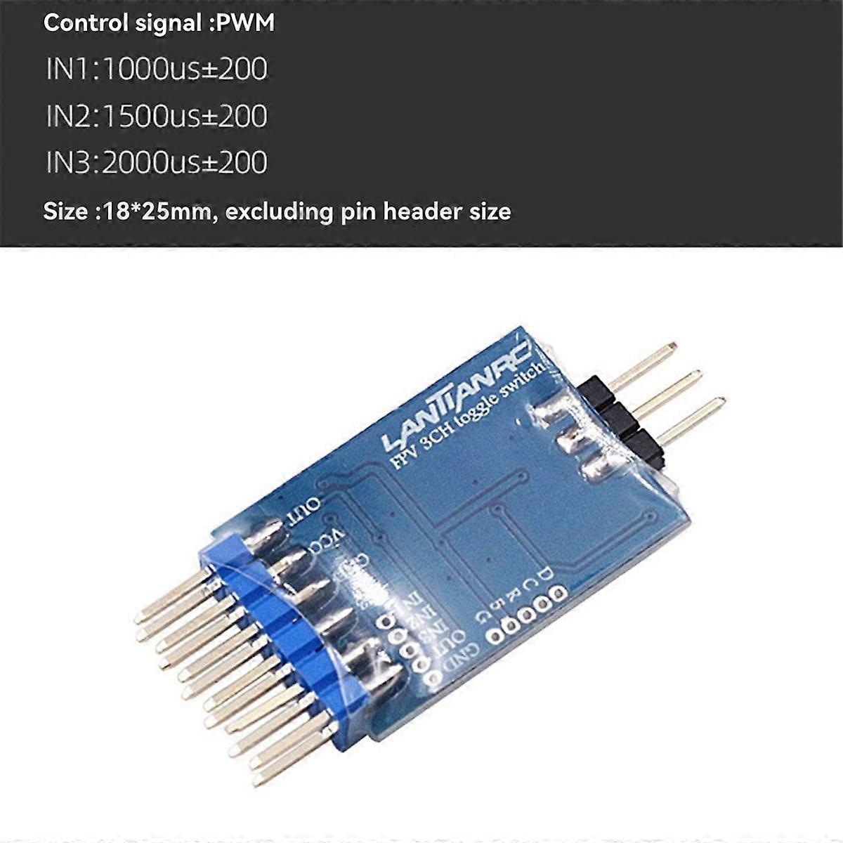 FPV 3CH Toggle Switcher Module Camera Switch PWM 5-12V Video Switcher Compatibale with RC Camera for