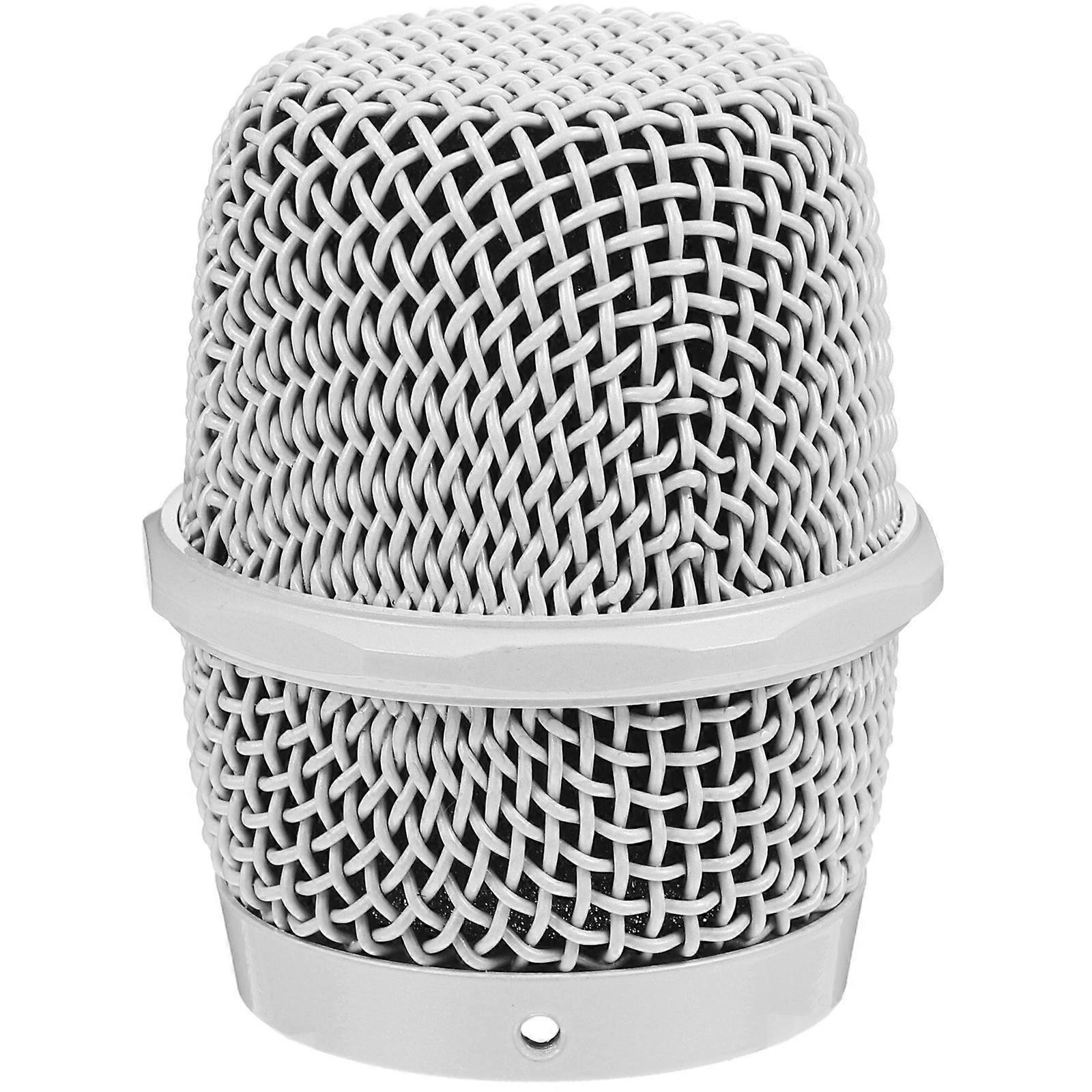 Cylindrical Microphone Ball Head 2Pcs Replacement Compatible With Most Microphones Ideal For Singers And Audio Engineers In Bright White
