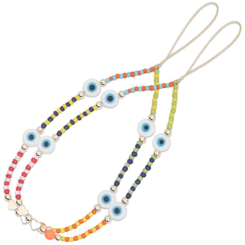 Beaded Phone Strap Phone Chain for Decoration 10Pcs Colorful Set
