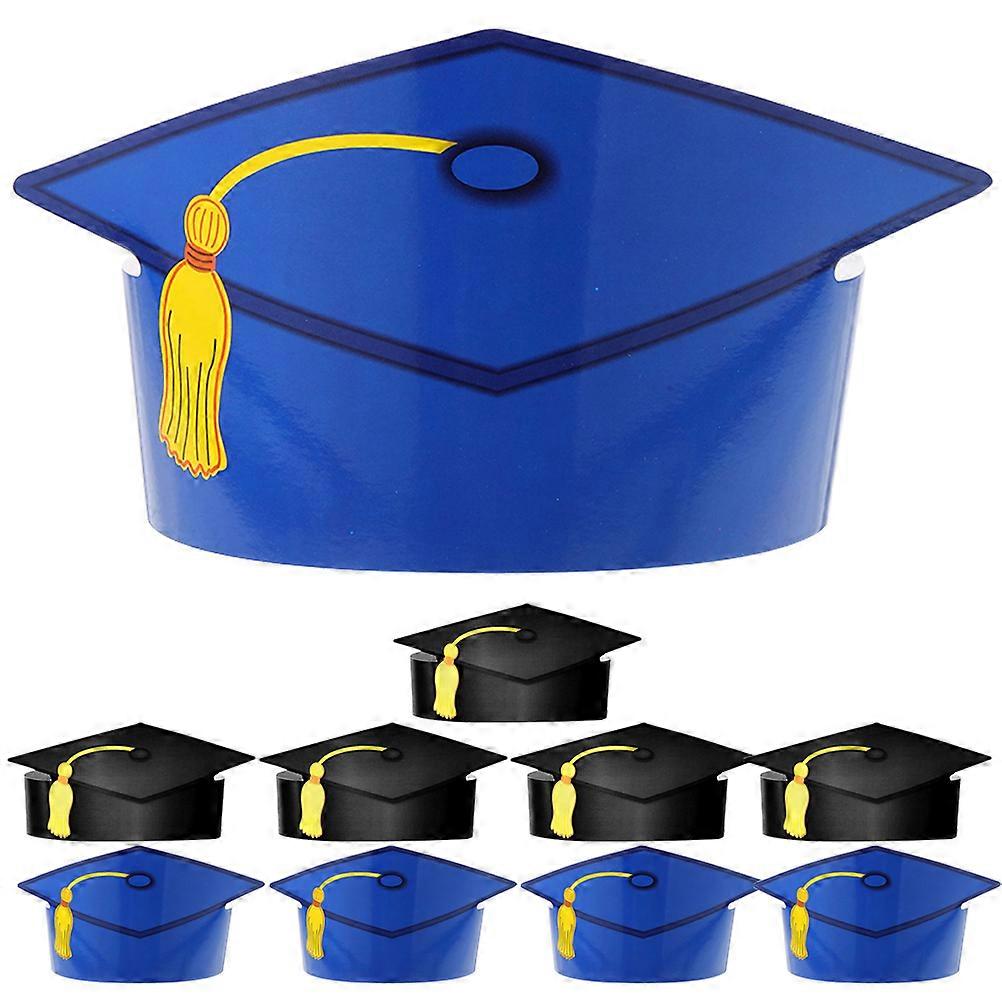 Assorted Color 50 Pcs Paper Graduation Caps Ideal For Children Celebration Easy To Use Photography Props