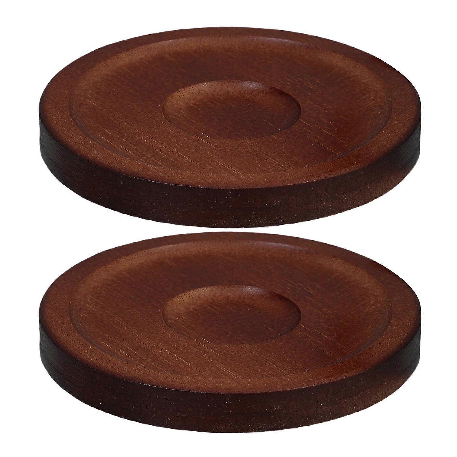 Round Wood Coasters For Beverage Lovers With Innovative Design And Protect Tabletop Function 6Pcs