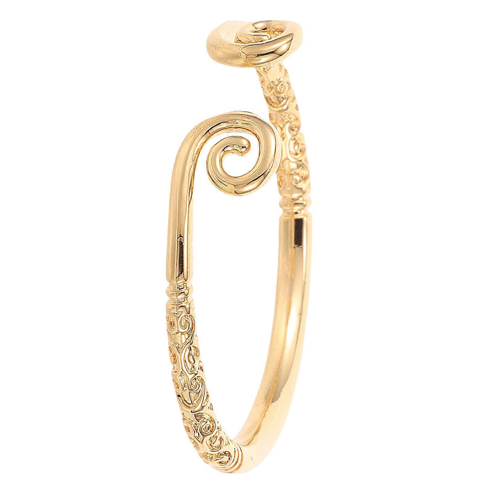 Golden Plated Adjustable Bangle Bracelet 3Pcs Classic Open Cuff Jewelry