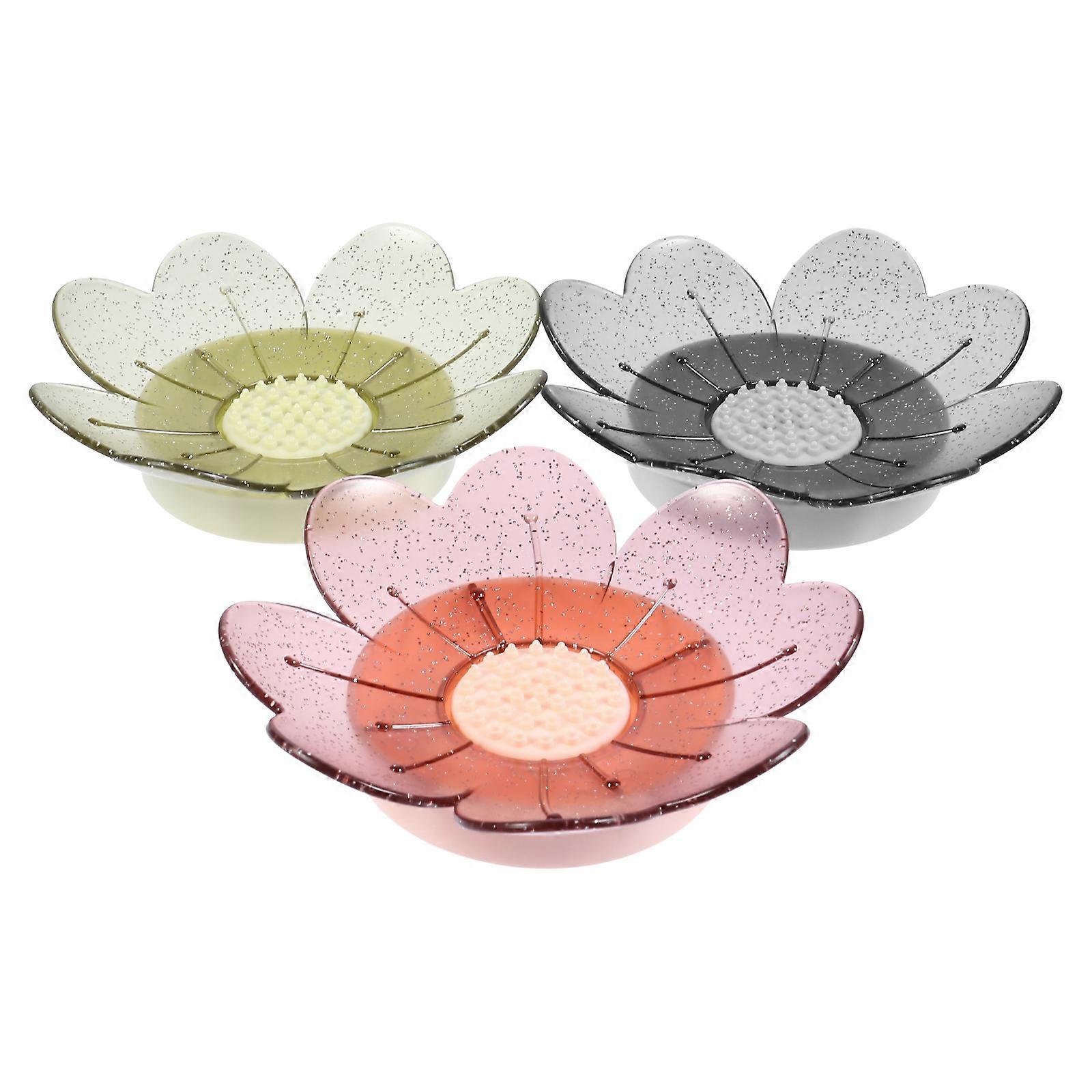 Creative Cartoon Soap Dish for Storage 9Pcs Soap Holder Double Drain