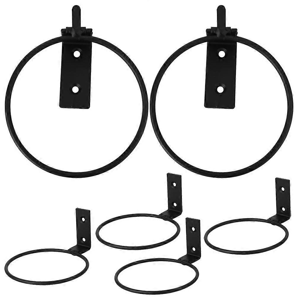 Wall Mounted Metal Flower Pot Holder Ring Planter for 12Pcs