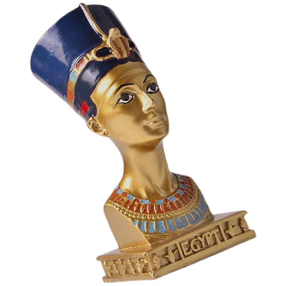 Ancient Egyptian Statue Resin Figurine for Decor 2Pcs Multi Color Craft