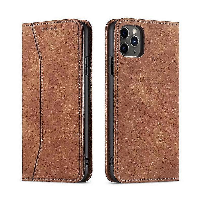 Flip Folio Leather Case For Iphone 6 Plus Khaki Pns-4490