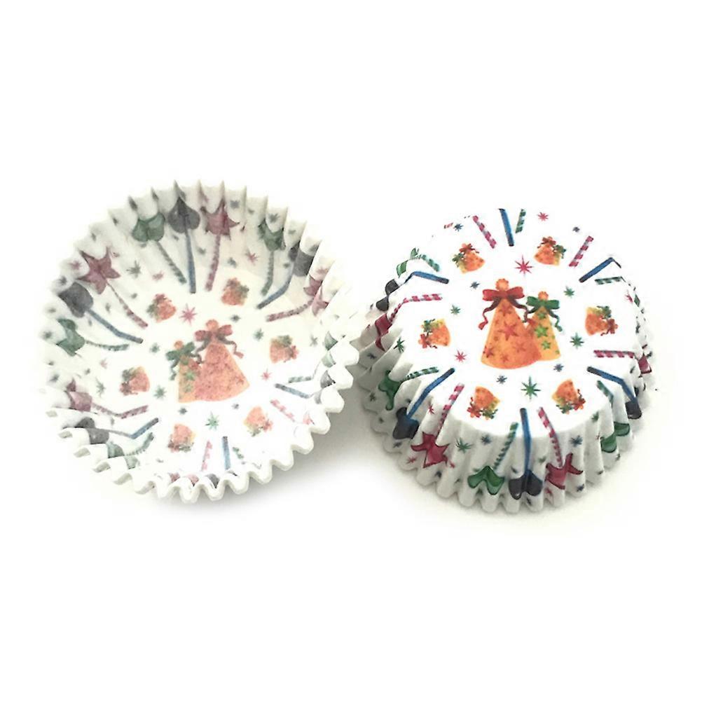 Cupcake Wrappers Cake Paper Cup for Baking Use 100Pcs Christmas Pattern