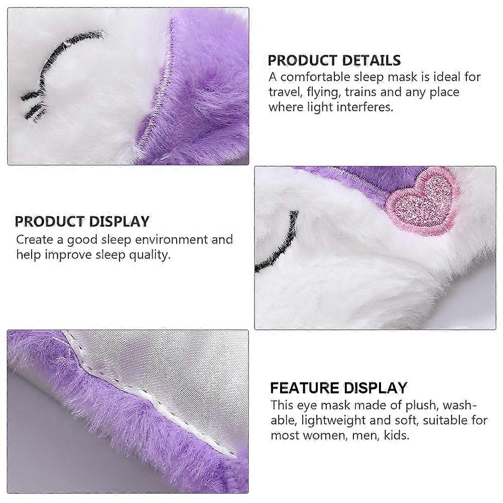 Sleeping Eye Shade Plush Blindfold for Comfortable Sleep 1Pcs