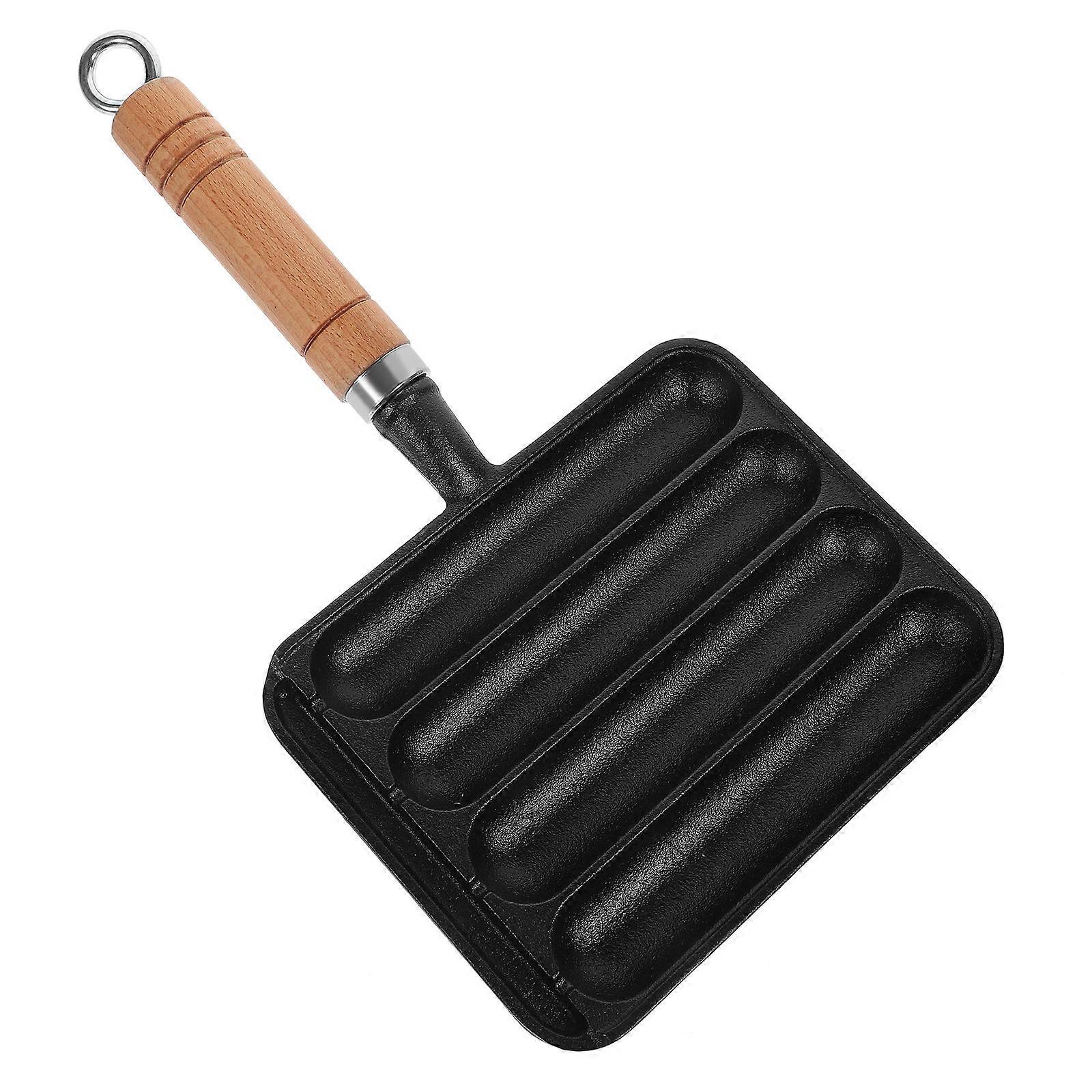 Iron Grill Plate 2Pcs Grilling Solution For Parties Dimensions 31.50X17.80X2.00CM Black Color With Shape Retention Functionality