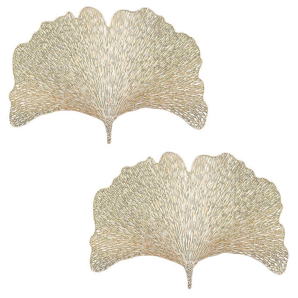 Ginkgo Leaf Table Mat for Household Heat Insulating 4Pcs Coaster Set