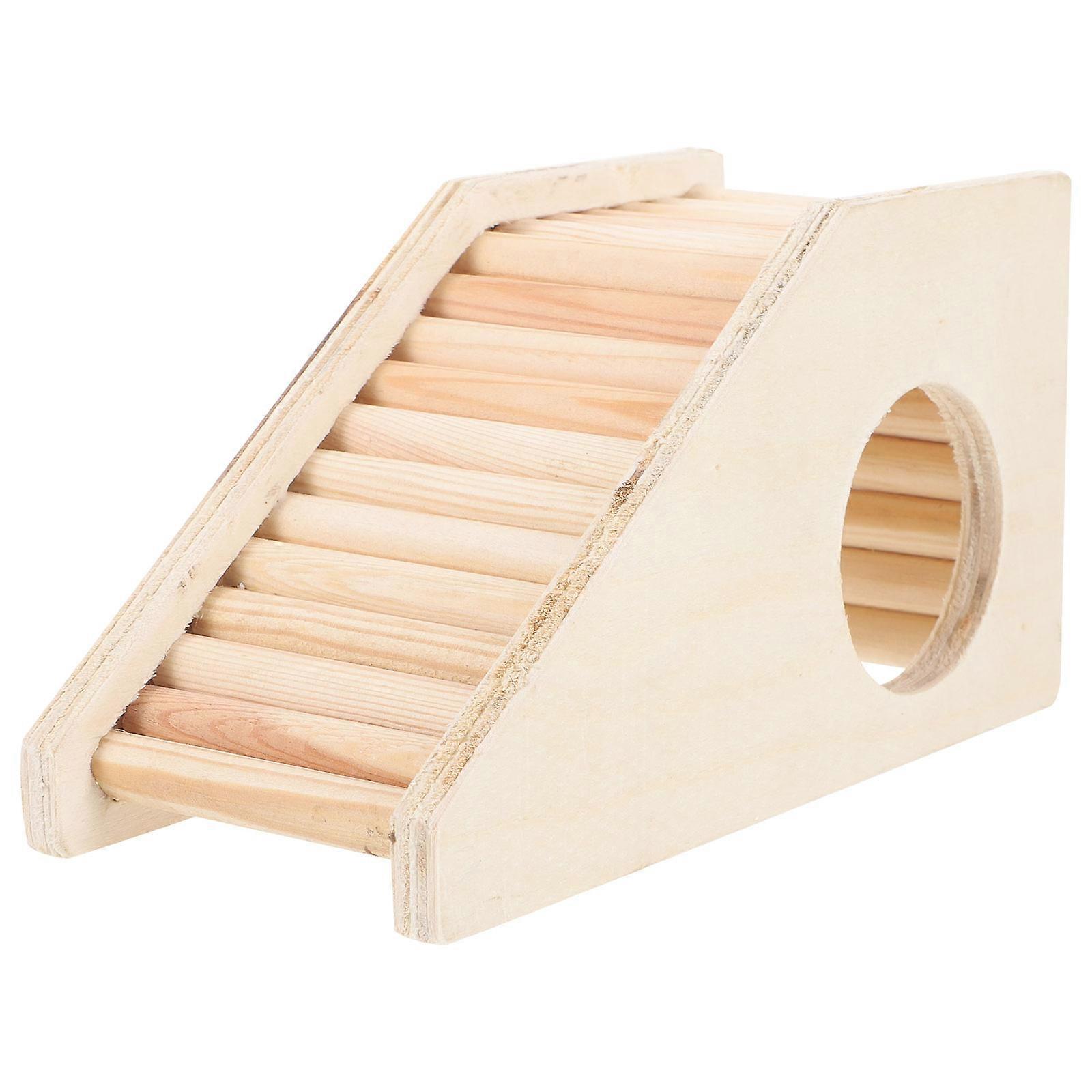 Hamster Climbing Nest Wooden Ladder House 4Pcs Suitable For Hamster Gerbils Mice Indoor Pet Environment 17x9cm Exercise