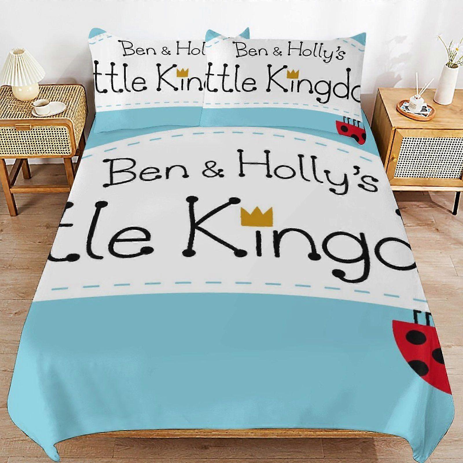 S59 Ben  Hollys Little Kingdom Convenient Use Cozy Feel Secure Zip Smooth Threading Duvet Cover Sets Ideal for Home X59