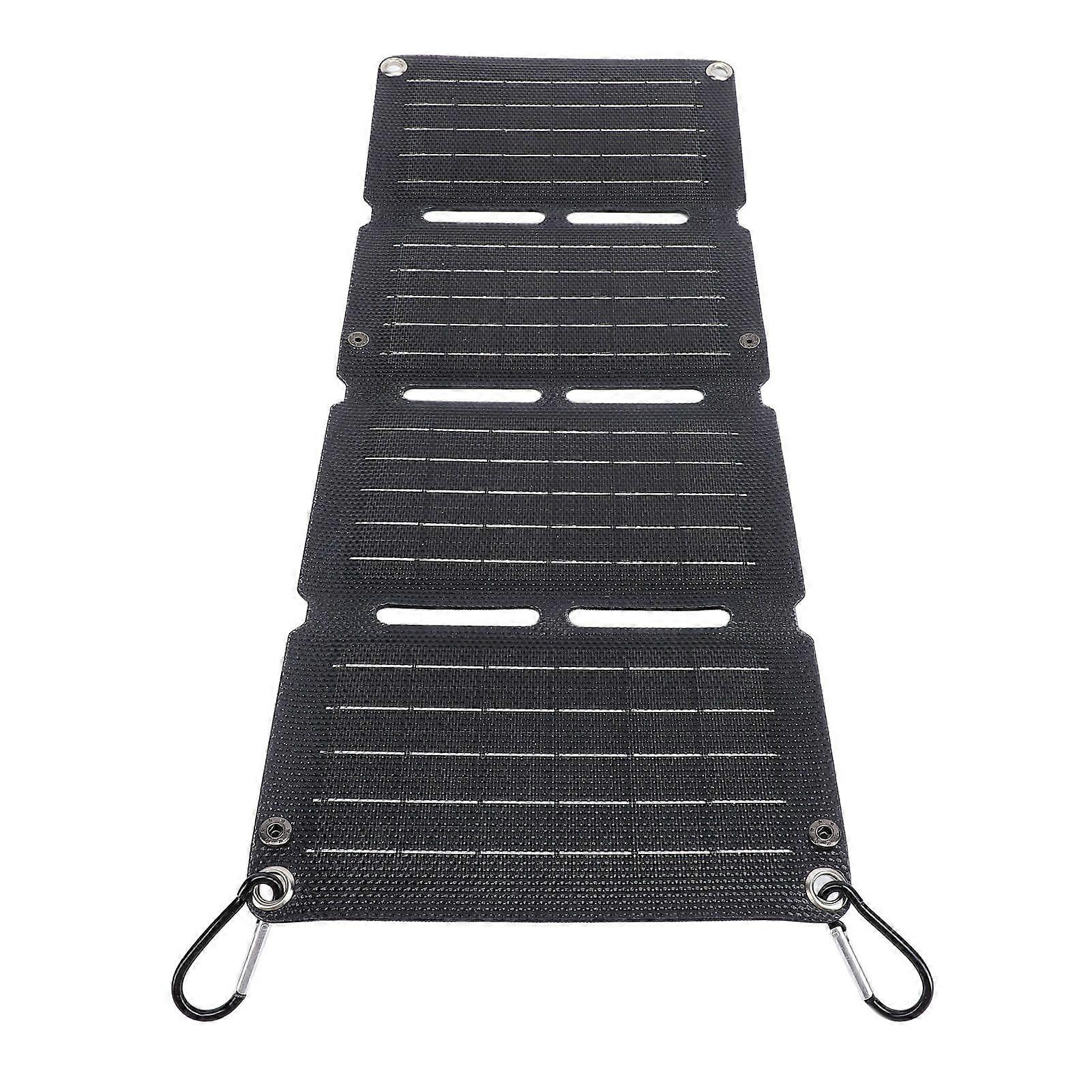 Foldable Solar Panel 40W Monocrystalline Silicon Fast Charging QC Dual USB Regulator Output 4 Folds Portable Solar Panel