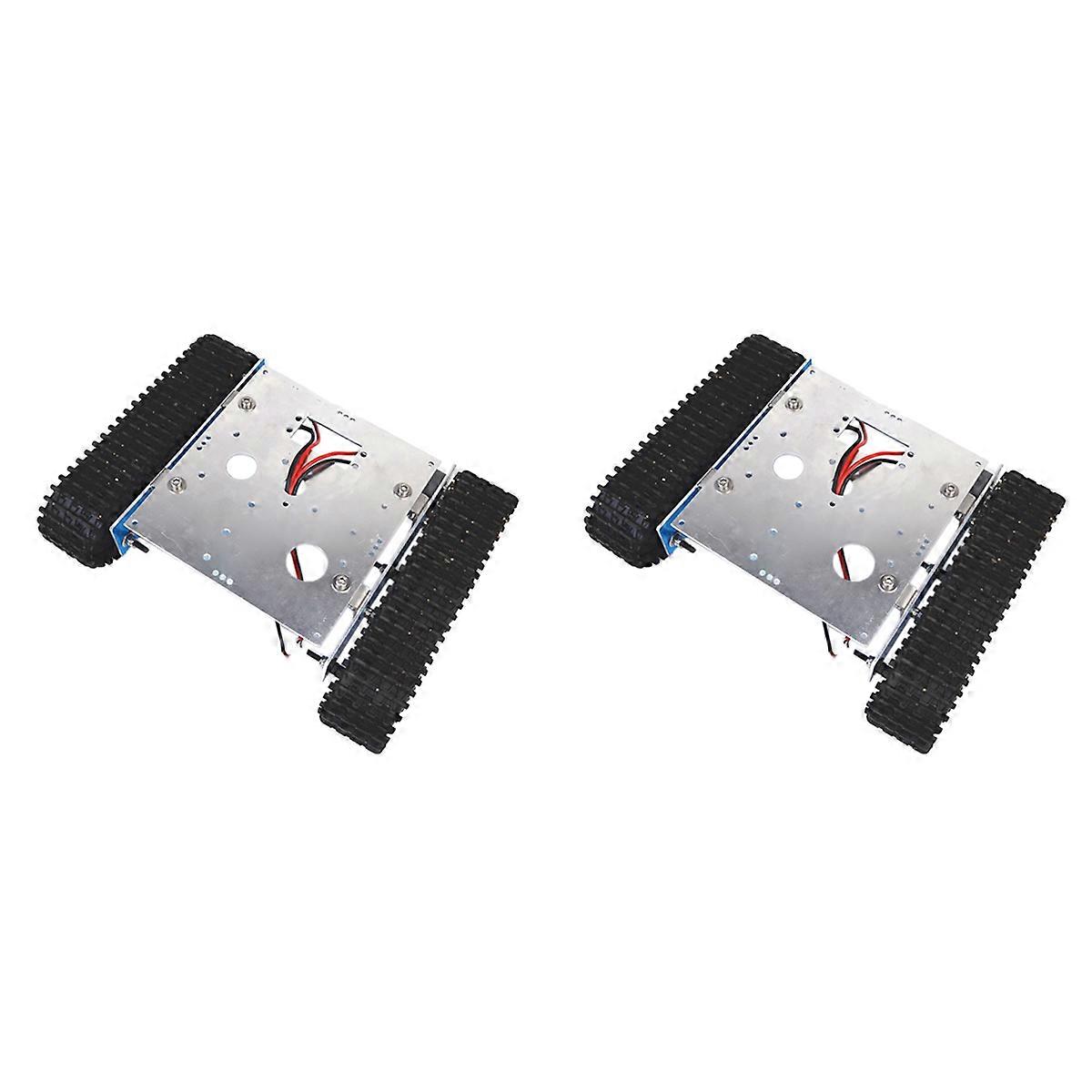 2X Aluminum Alloy Tank Robot DC9-12V Tracked Vehicle Chassis DIY Upgrade Update for Assembly Kit A