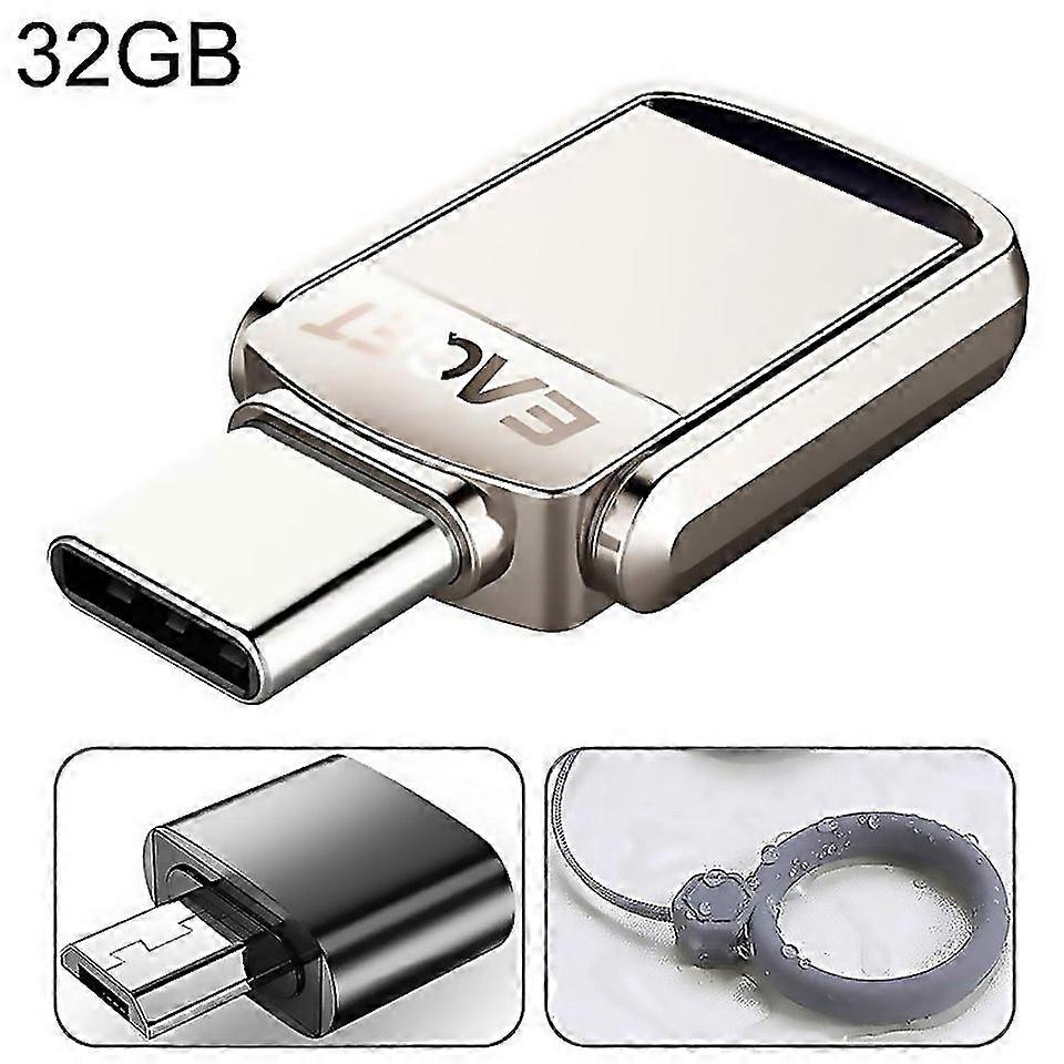 For Usb 31 Usbc Interface Metal Twister Flash U Disk With Micro Usb Adapter Lanyard Crafted With Att