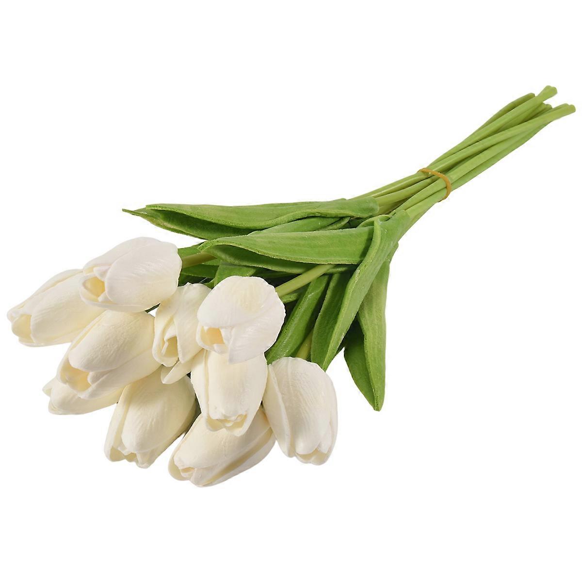20Pcs White 13.8inch Artificial Tulips Flowers