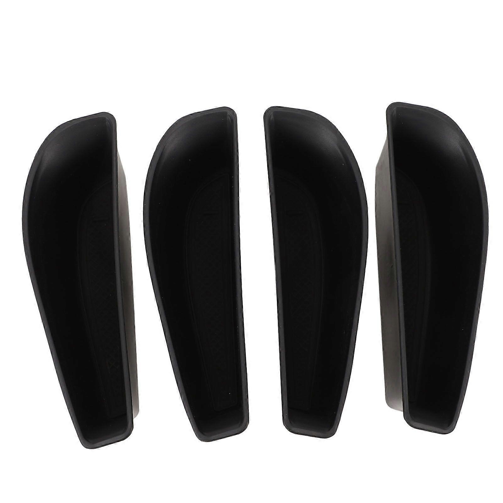 4Pcs Door Side Storage Box Door Handle Storage Box Organizer Armrest Pocket Tray with Anti Slip Pads for ID.4 ID4 2021 to 2024