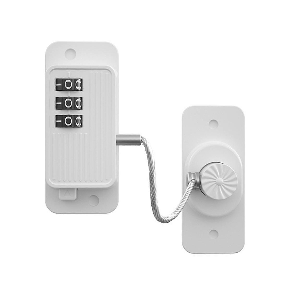 Fridge Lock, Refrigerator Lock, Keyless One-Click Access, Customizable Password, Child Safety Combination Lock White