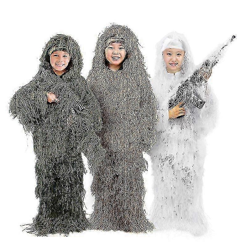 3D kamouflage Ghillie kostym för barn, ungdom, tonåring jakt