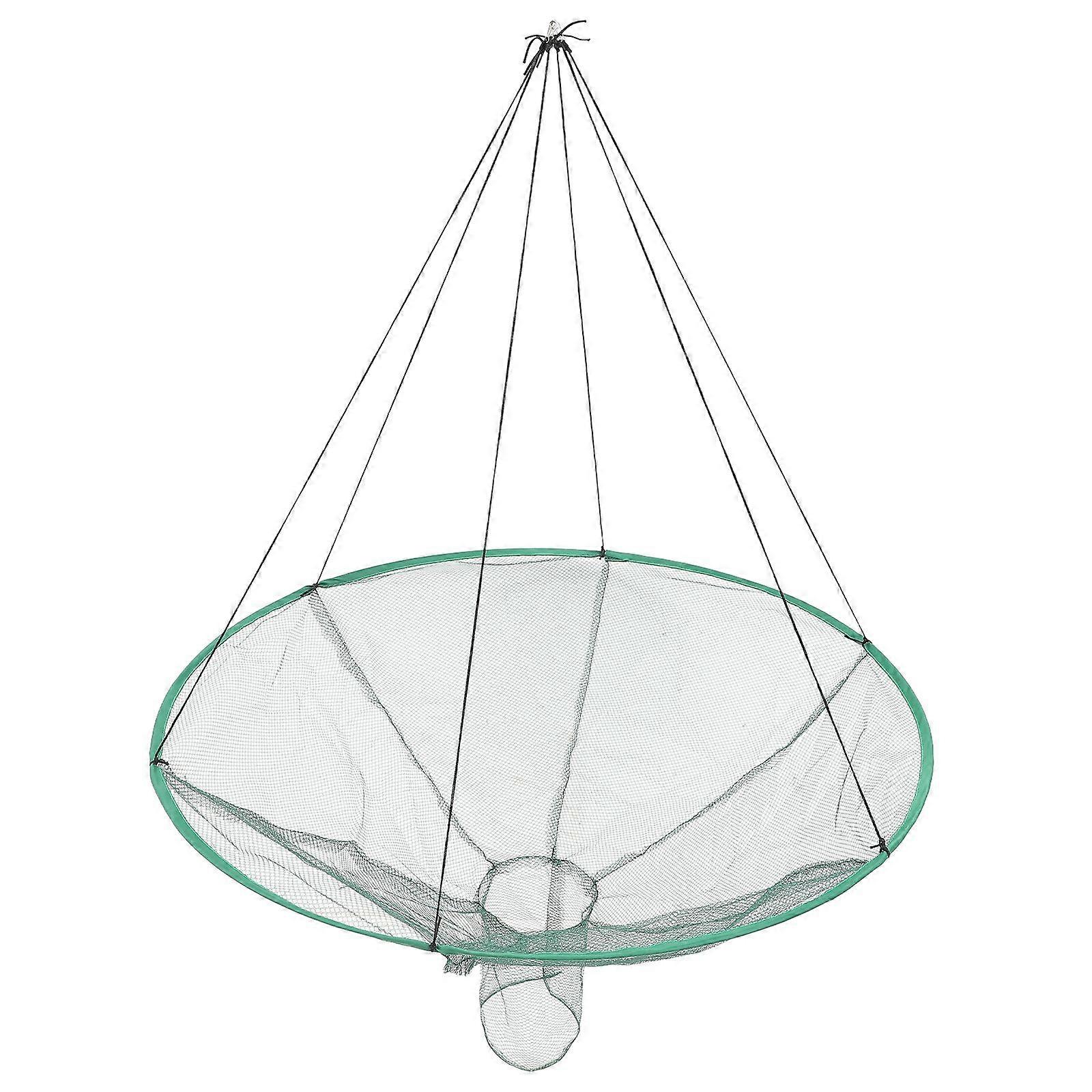 1 filet de pêche pliable, filet à main, filet de pêche au crabe, piège à appâts pour poissons, style aléatoire