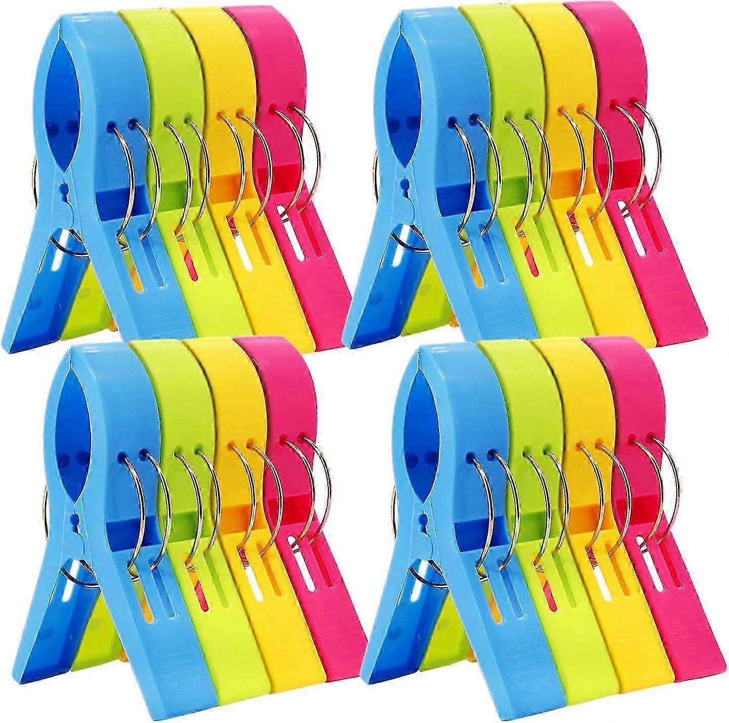 25-26 16-Pack Plastic Beach Towel Clips