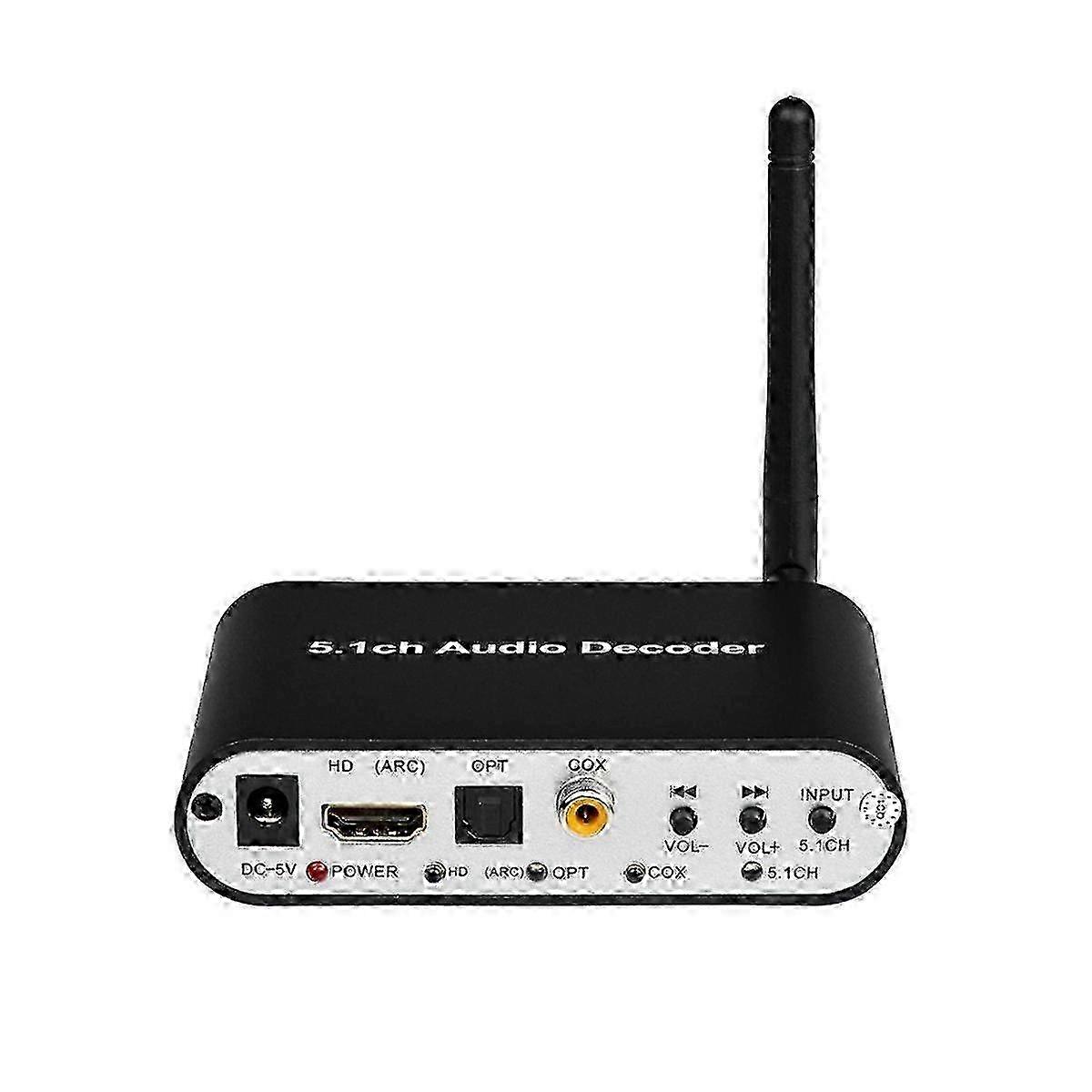 DAC651C 5.1 Audio Decoder Bluetooth 5.0 Receiver DTS AC3 FLAC APE HD to Compatible Extractor Converter EU Plug 25-26