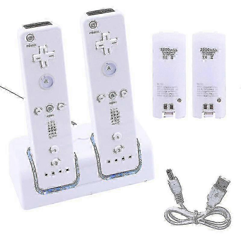 Rechargeable Battery Packs & Dual Charger Charging Dock Suits For Wii Remote  Edition 1030