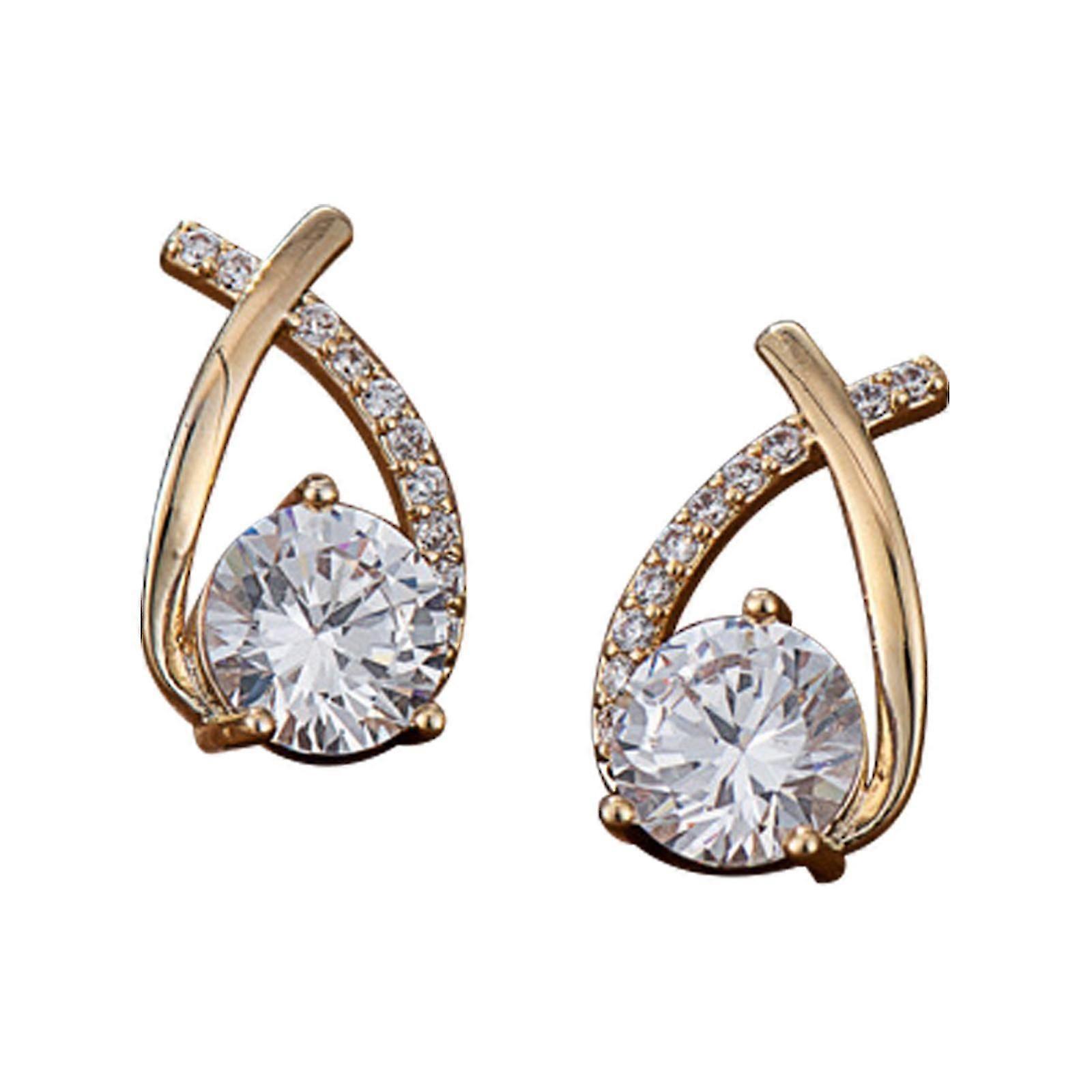 Mermaid Tail Zircon Stud Earrings for Women's