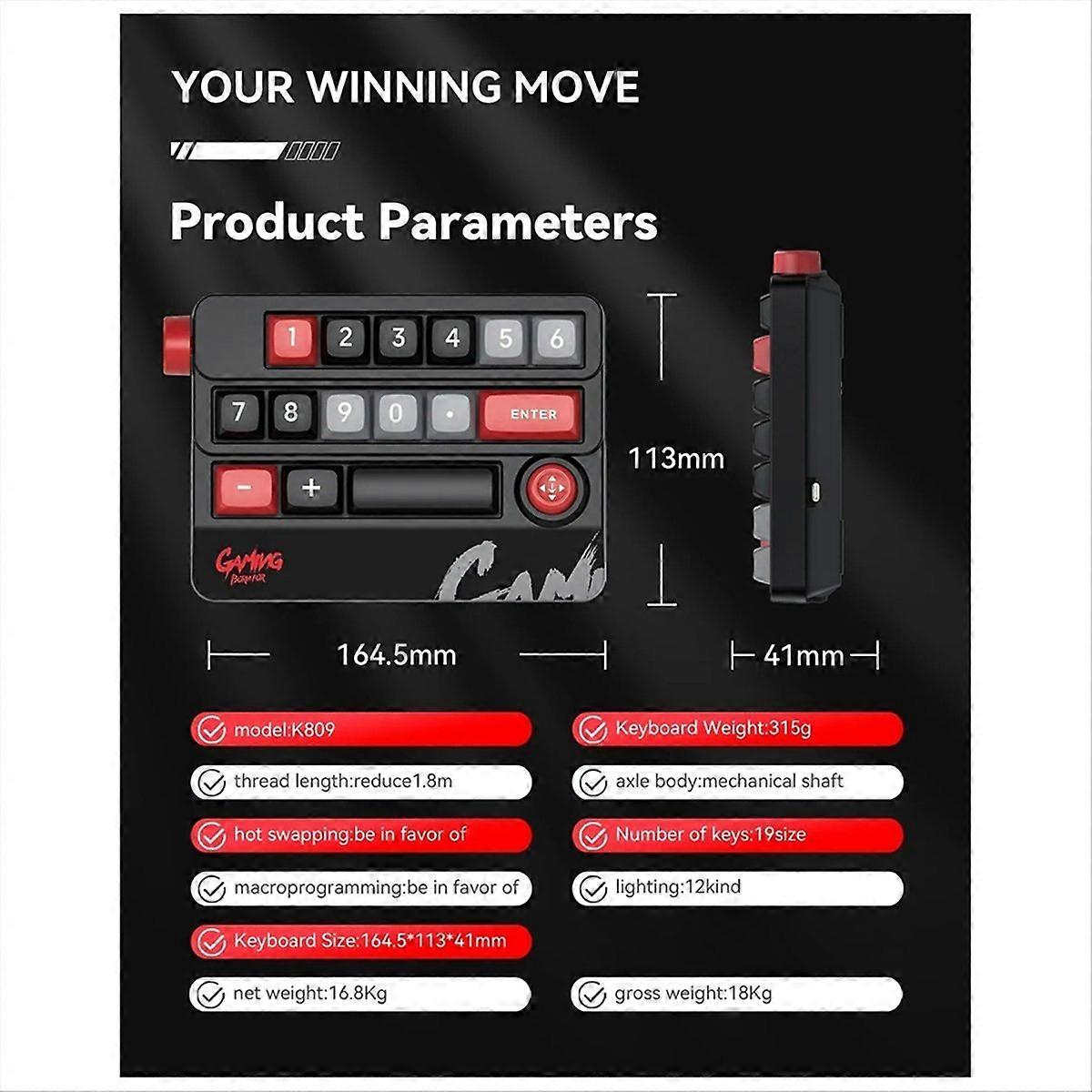 Sxs-K809 Mechanical Keyboard Macro Defined Joystick Hot Plugging A