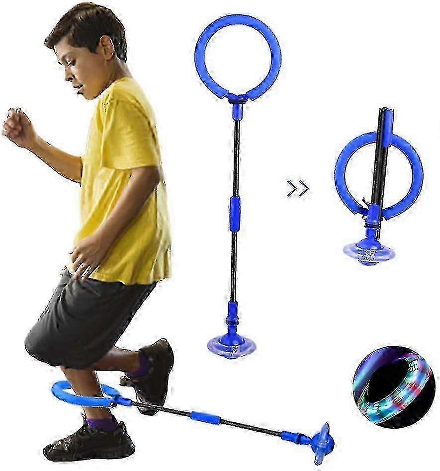 Skip It Ball, Foldable Skip It Ankle Skipit Toy With Backpack, Colorful Flash