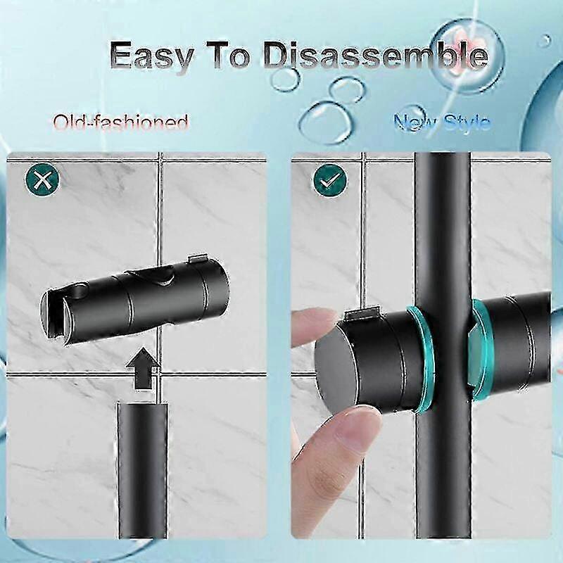 18-25 مم جبل رأس الدش - ABS البناء الصلب الأسود