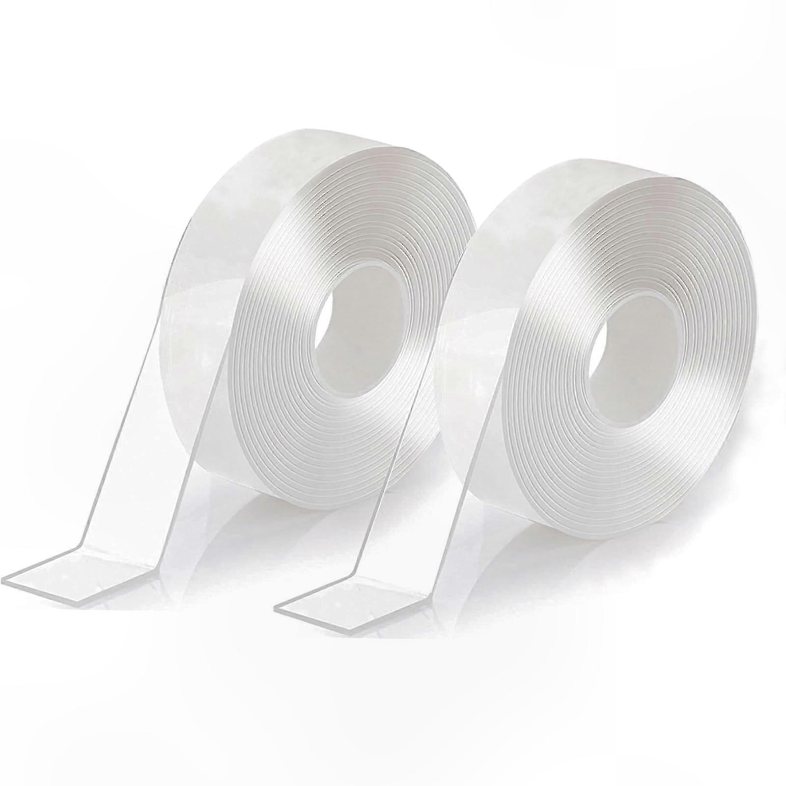 Curtain Slide Transition Tape Clear 2 Rolls for Rod Connection Ramp Cover