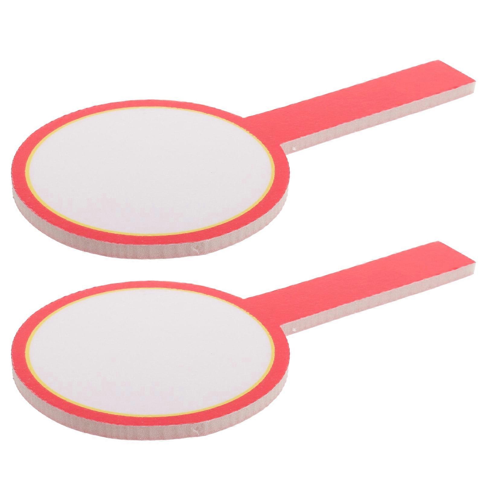 2 Pcs Score Board Round Whiteboard Scoreboard for Games Handheld Dry Erase Paddle Red Student