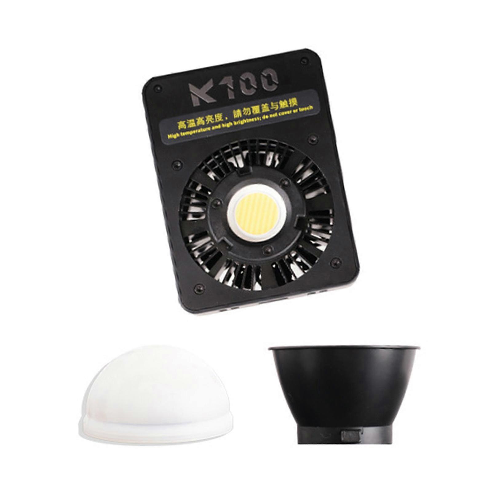 100W LED Studio Video Light For Outdoor Photography Lighting 40000LX Brightness Adjustable Triple Color Temperature Multicolor