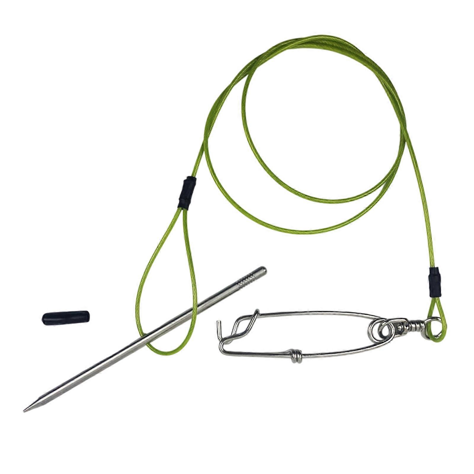 Fish Stringer with Clip and Stainless Steel Cable Stringer Fish Holder for Diving Quick Handspear Multicolor