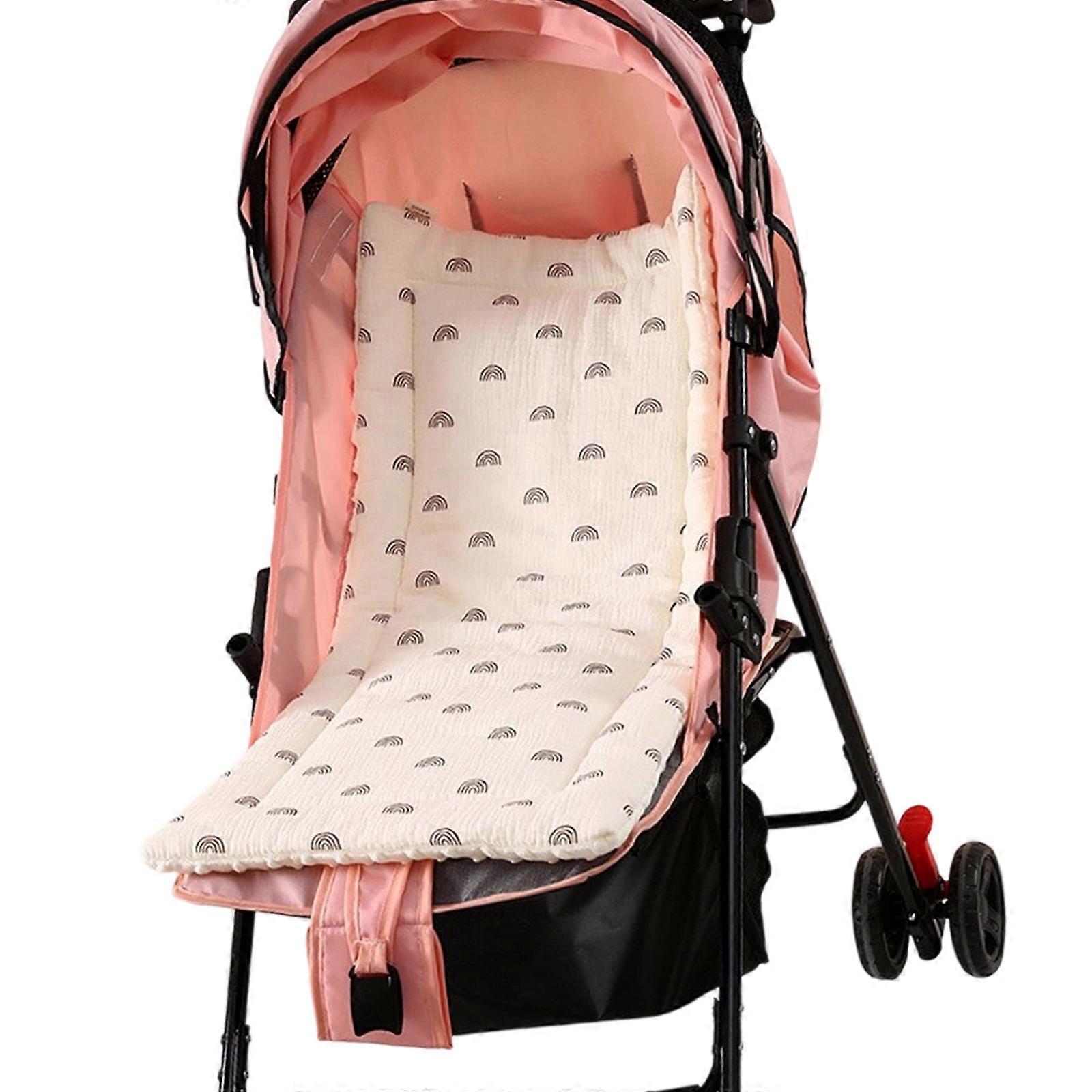 Double Sided Universal Pram Insert Pad for Baby Seat and Strollers Car Seat Soft Breathable Cushion for Pushchairs Multicolor
