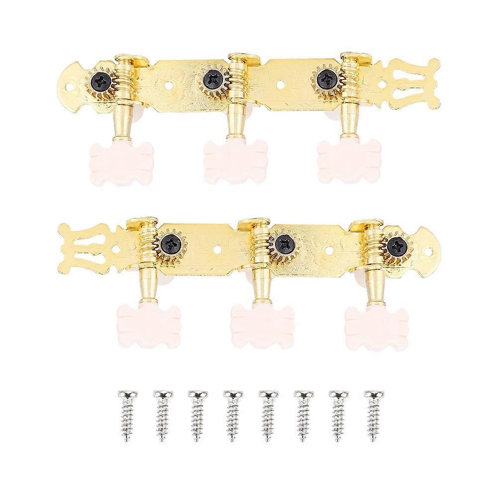 3+3 AcrylicClassical Guitar String Tuning Peg Tuners Machine Heads Gold