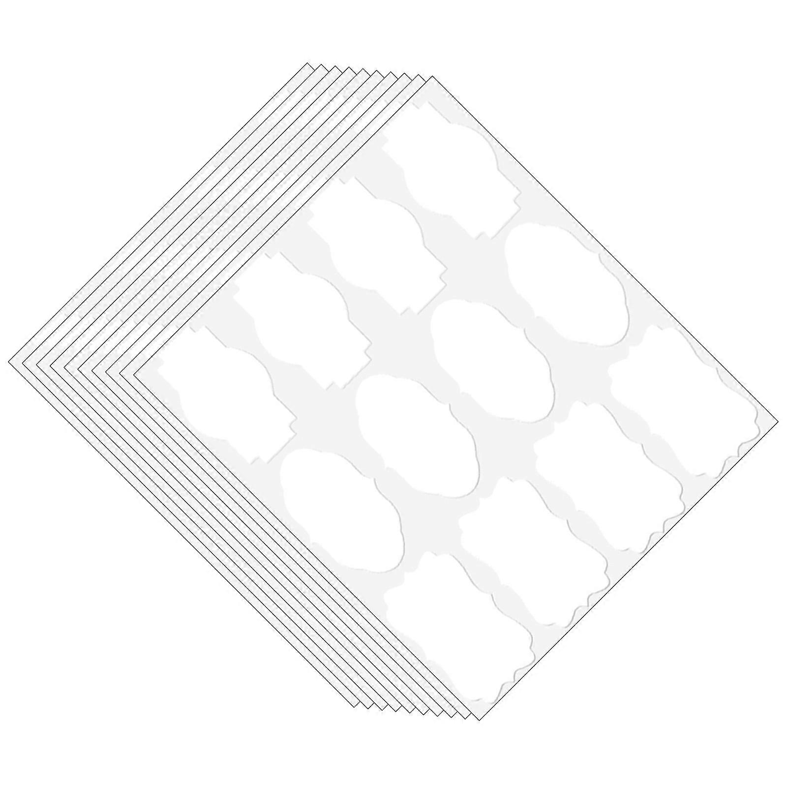 120PCS Kraft Label Sticker with Fancy Shape Storage Box Labels for Homemade Items Essential Oil Bottles and Jars Multicolor