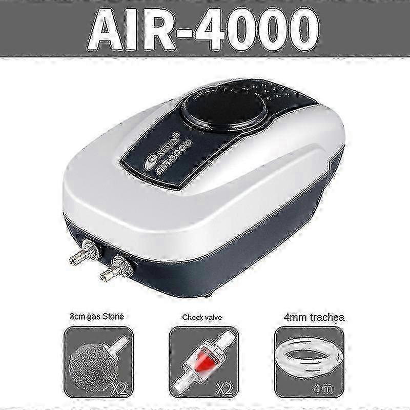 طقم مهوية مضخة هواء البركة لبرك كوي تصل إلى 1000 جالون مع أنابيب طيران مزدوجة المخرج