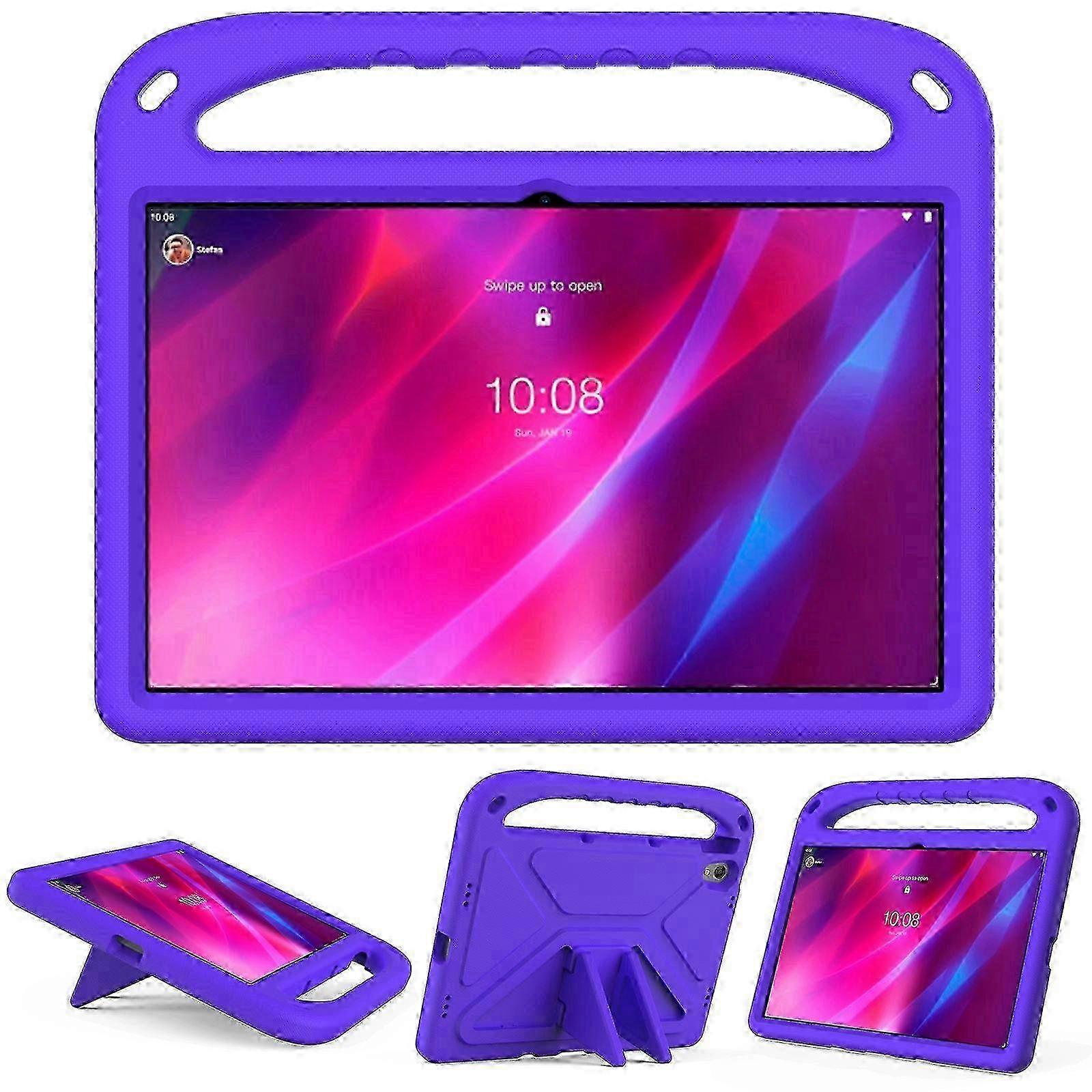 For Lenovo Tab P11 TB-J606F / Tab P11 Plus TB-J607F Portable Handle EVA Shockproof Anti Falling Protective Case with Triangle Holder(Black) 2025