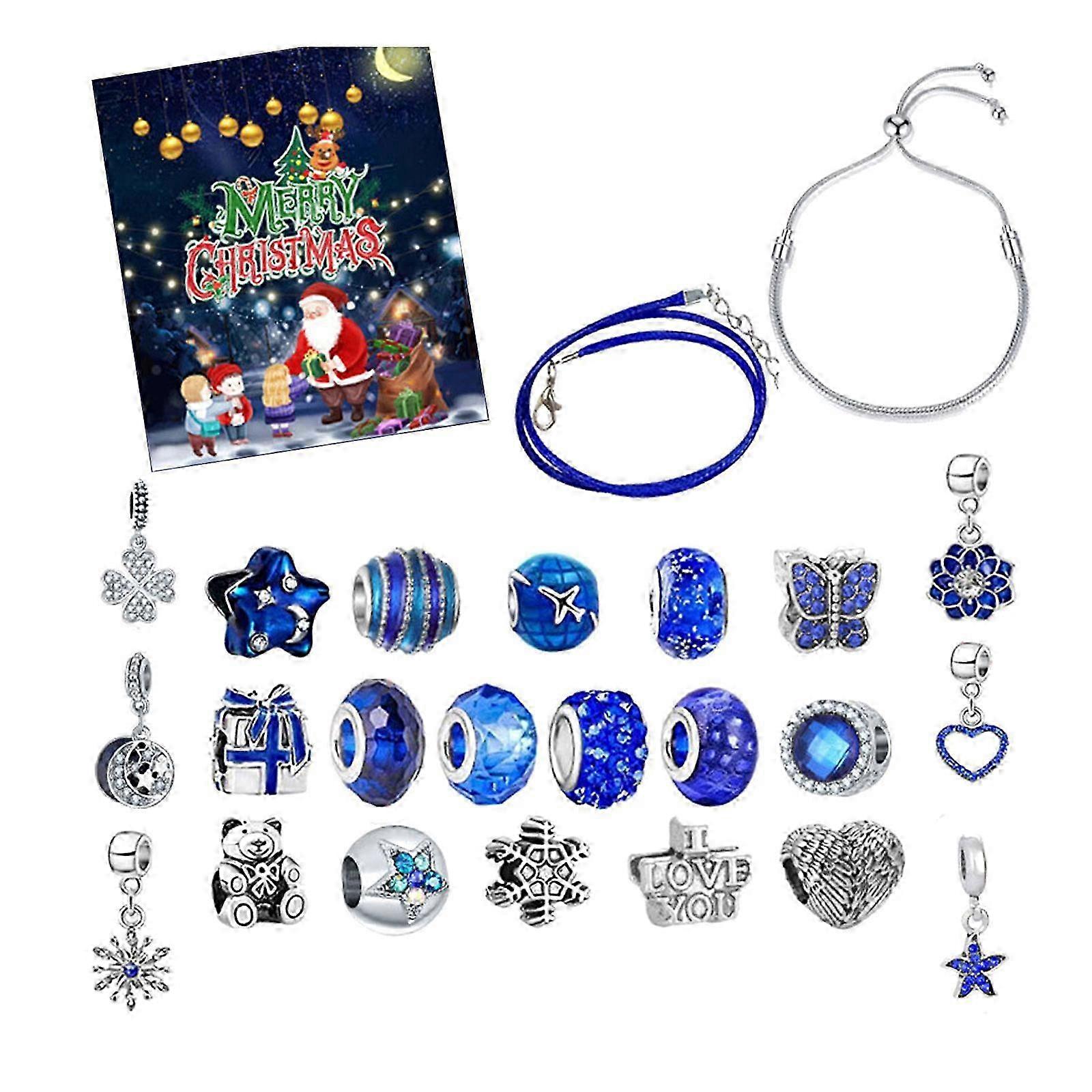 DIY Christmas Charm Kit for Advent Calendar Making Light Blue