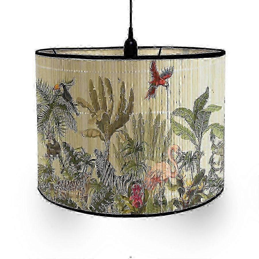 Bamboo Lamp Shade Table Lamp Cover, Without Plug In Cord w